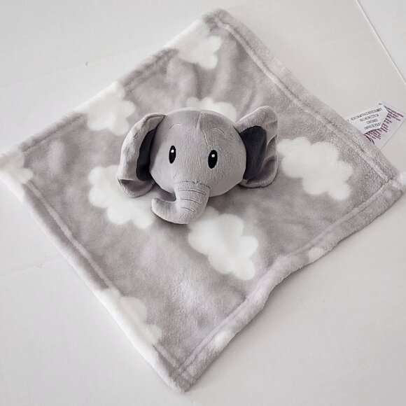 Parent ' s Choice gray elephant plush lovey security blanket clouds SMALL - Picture 1 of 4